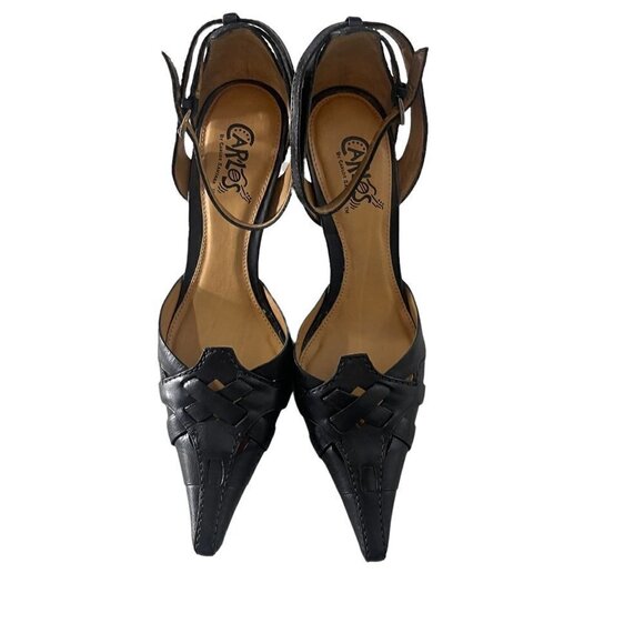 CARLOS By CARLOS SANTANA Pointy Toe Pumps Heels Size 6.5M Upper Leather - Picture 7 of 14